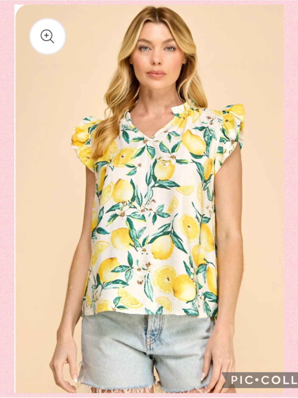 🍋Citrus Breeze Flutter Top🍋